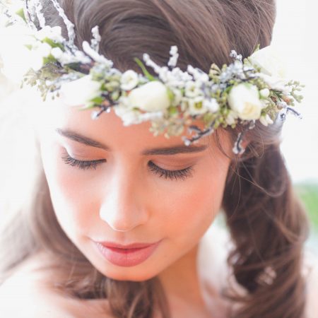 flou(e)r Specialty Floral Events bride floral crown