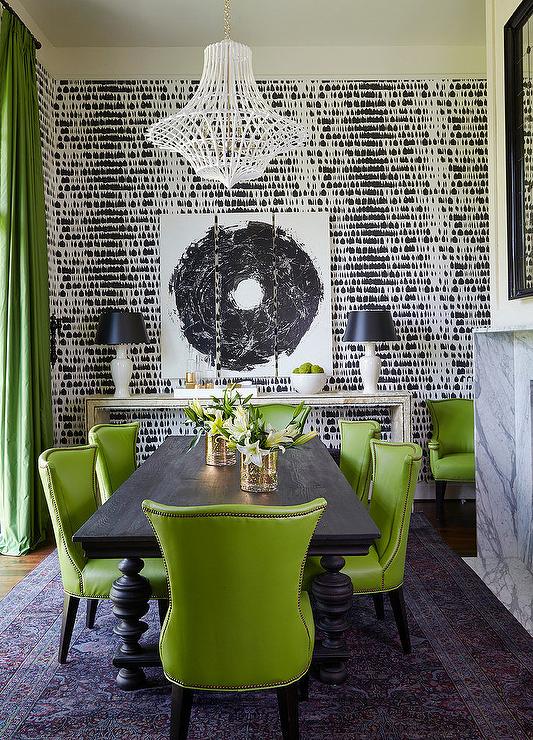 Black And Green Dining Room Green Leather Dining Chairs Green Silk Curtains Flou E R Specialty Floral Events