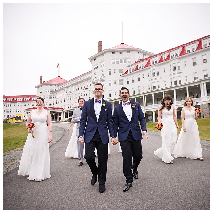 Flou(-e)r Florals - Benedicte Verley Photography Omni Mount Washington Hotel Reception - Bridal Party