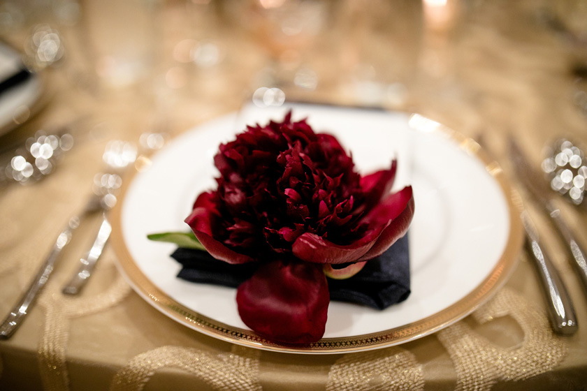 Peony Wedding Place Setting