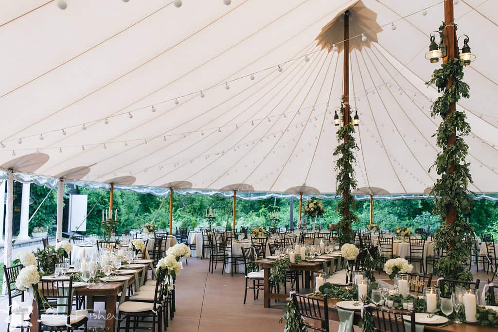 greenery wedding tent