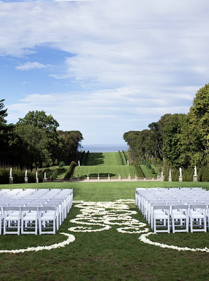 Crane Estate Wedding Ceremony Flowers