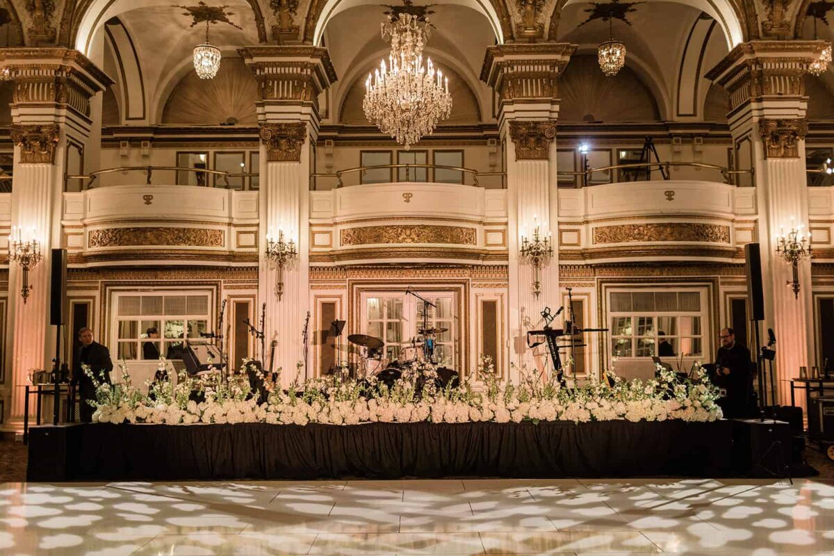 Wedding Band Stage Flowers