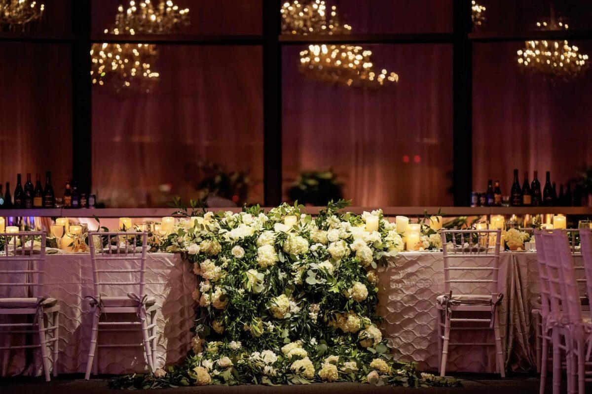 JFK Wedding Reception Head Table