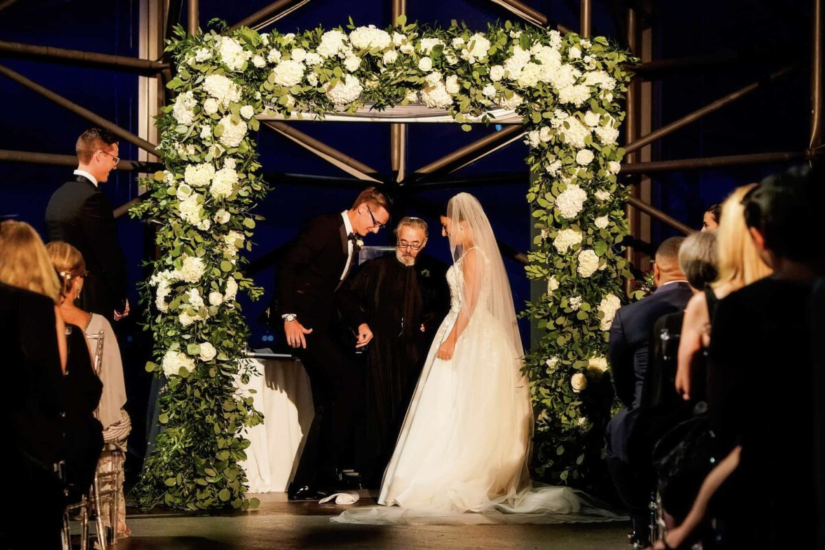 JFK Library Wedding Ceremony Chuppah