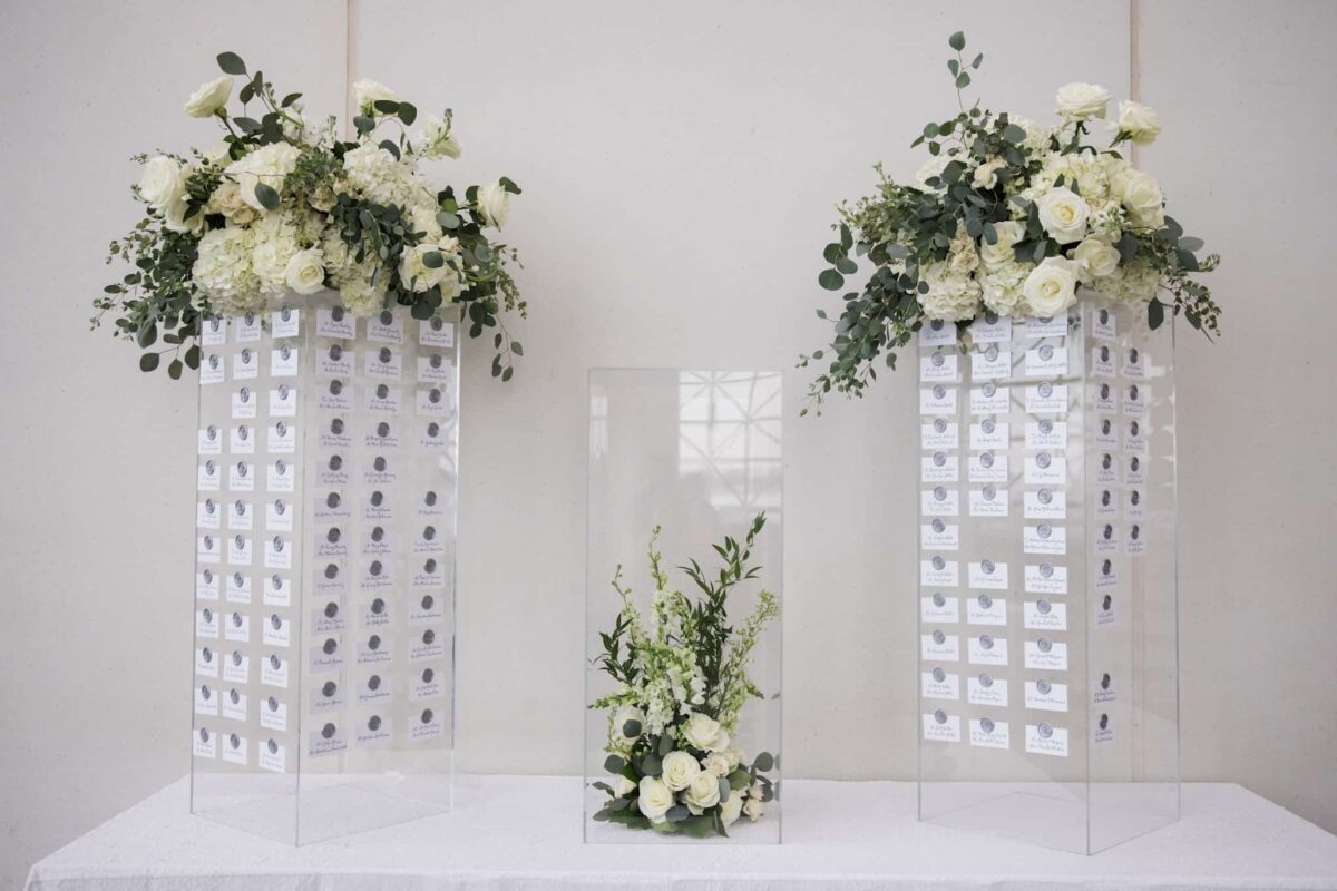 Modern Wedding Escort Card Display