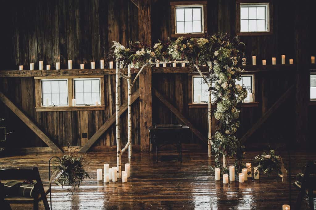 Rustic Barn Wedding Ceremony Arch