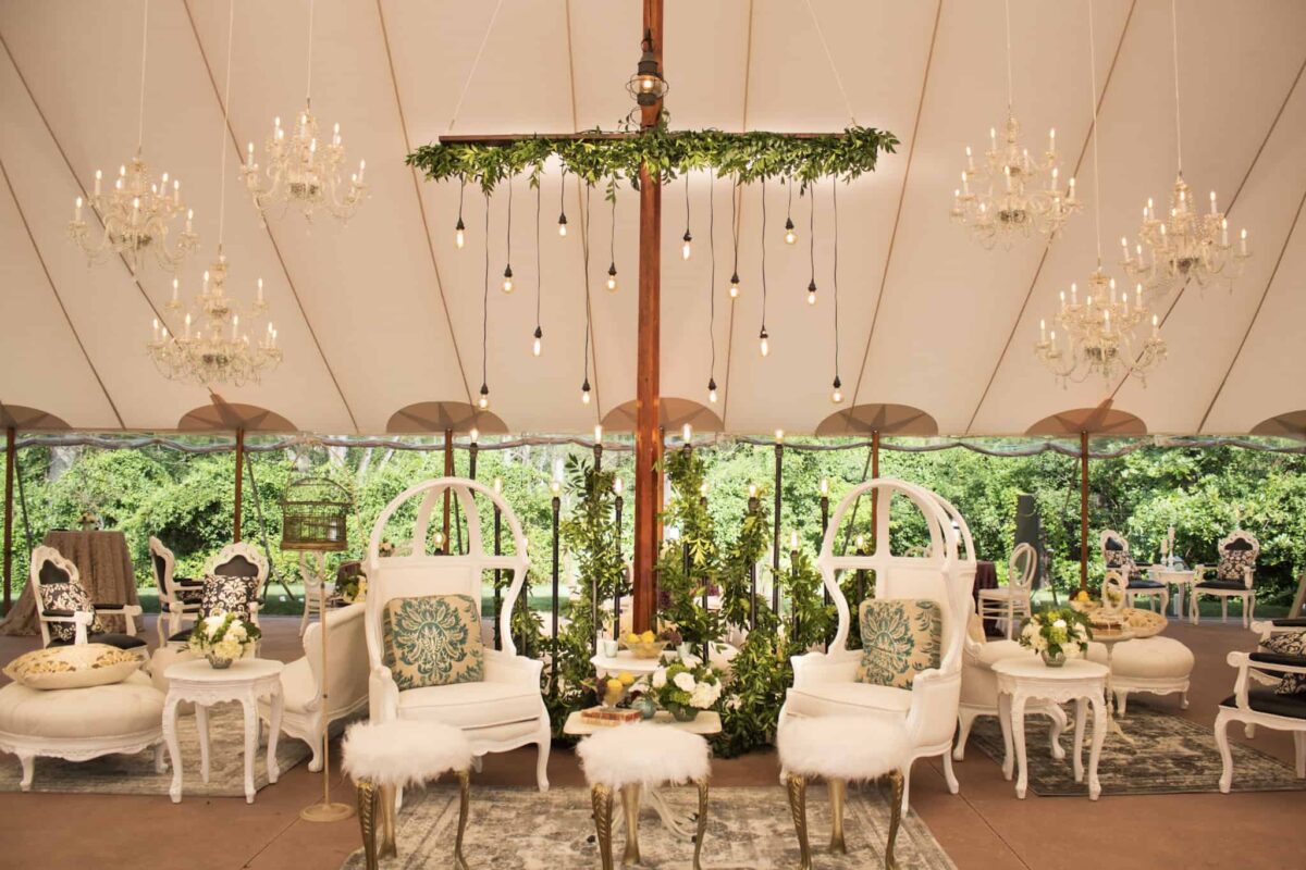 Suspended Flowers Event Design