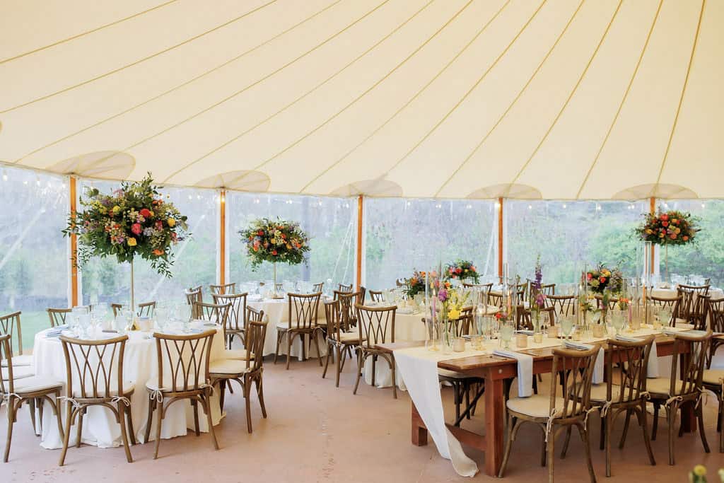 Colorful Wedding Reception Tent